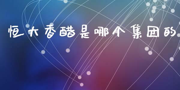 恒大香醋是哪个集团的_https://wap.qdlswl.com_全球经济_第1张