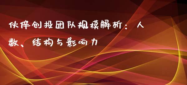 伙伴创投团队规模解析：人数、结构与影响力_https://wap.qdlswl.com_财经资讯_第1张