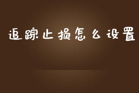 追踪止损怎么设置_https://wap.qdlswl.com_证券新闻_第1张