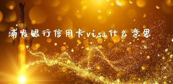 浦发银行信用卡visa什么意思_https://wap.qdlswl.com_全球经济_第1张