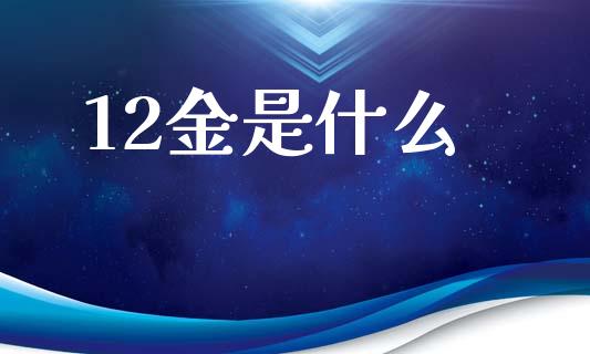 12金是什么_https://wap.qdlswl.com_证券新闻_第1张