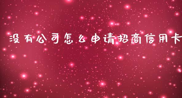 没有公司怎么申请招商信用卡_https://wap.qdlswl.com_财经资讯_第1张