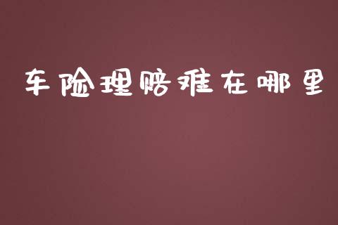 车险理赔难在哪里_https://wap.qdlswl.com_财经资讯_第1张