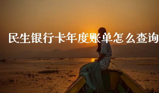 民生银行卡年度账单怎么查询_https://wap.qdlswl.com_证券新闻_第1张