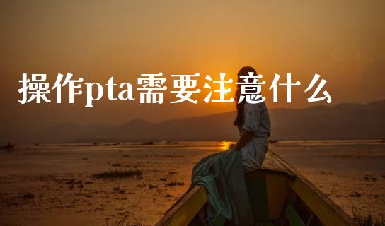 操作pta需要注意什么_https://wap.qdlswl.com_证券新闻_第1张