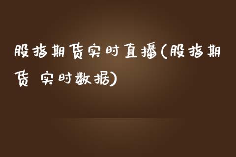 股指期货实时直播(股指期货 实时数据)_https://wap.qdlswl.com_理财投资_第1张