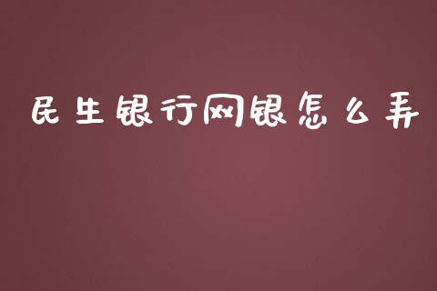 民生银行网银怎么弄_https://wap.qdlswl.com_证券新闻_第1张