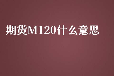 期货M120什么意思_https://wap.qdlswl.com_财经资讯_第1张