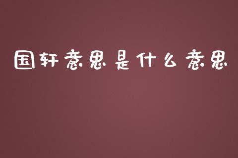 国轩意思是什么意思_https://wap.qdlswl.com_全球经济_第1张