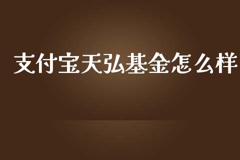 支付宝天弘基金怎么样_https://wap.qdlswl.com_财经资讯_第1张