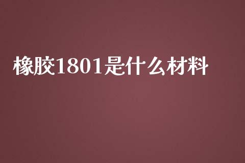 橡胶1801是什么材料_https://wap.qdlswl.com_理财投资_第1张