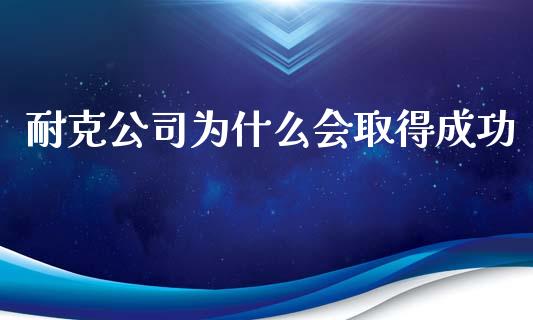 耐克公司为什么会取得成功_https://wap.qdlswl.com_财经资讯_第1张