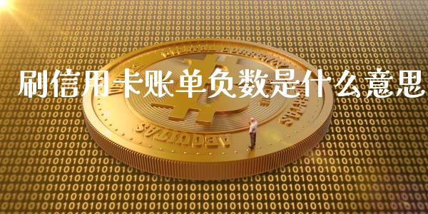 刷信用卡账单负数是什么意思_https://wap.qdlswl.com_证券新闻_第1张