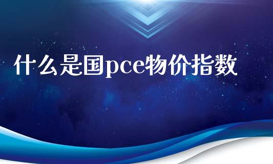 什么是国pce物价指数_https://wap.qdlswl.com_理财投资_第1张