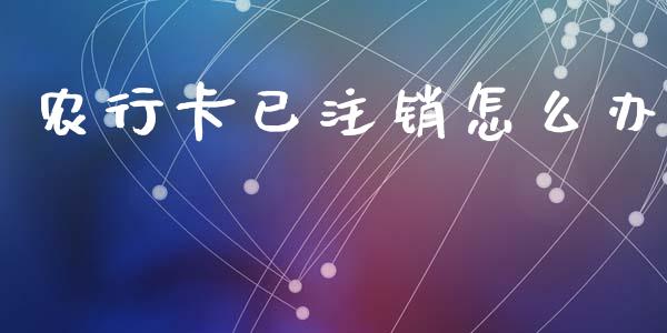 农行卡已注销怎么办_https://wap.qdlswl.com_理财投资_第1张