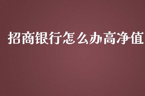 招商银行怎么办高净值_https://wap.qdlswl.com_证券新闻_第1张