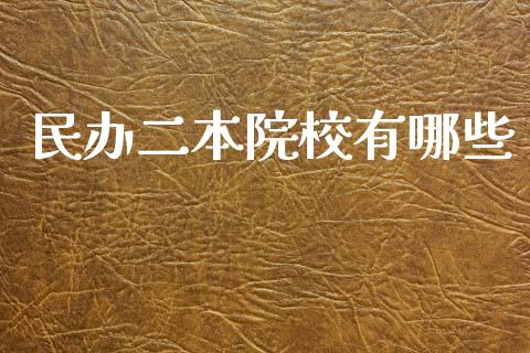 民办二本院校有哪些_https://wap.qdlswl.com_全球经济_第1张