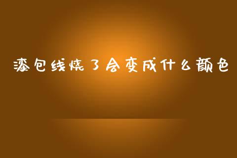 漆包线烧了会变成什么颜色_https://wap.qdlswl.com_全球经济_第1张