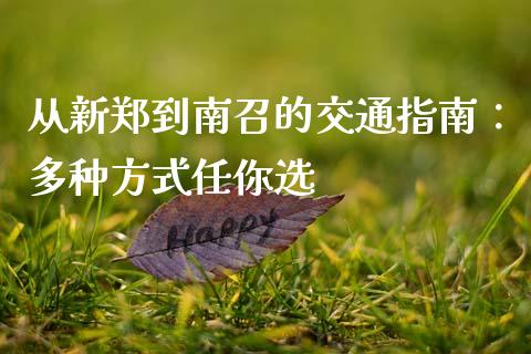 从新郑到南召的交通指南：多种方式任你选_https://wap.qdlswl.com_全球经济_第1张
