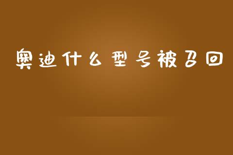 奥迪什么型号被召回_https://wap.qdlswl.com_证券新闻_第1张