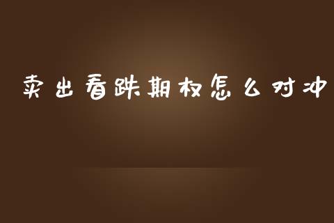 卖出看跌期权怎么对冲_https://wap.qdlswl.com_证券新闻_第1张