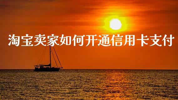 淘宝卖家如何开通信用卡支付_https://wap.qdlswl.com_全球经济_第1张