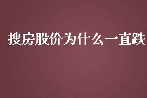 搜房股价为什么一直跌_https://wap.qdlswl.com_理财投资_第1张