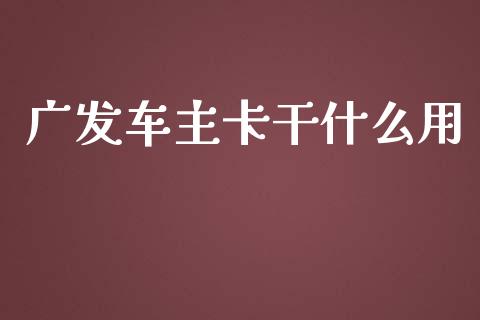 广发车主卡干什么用_https://wap.qdlswl.com_理财投资_第1张