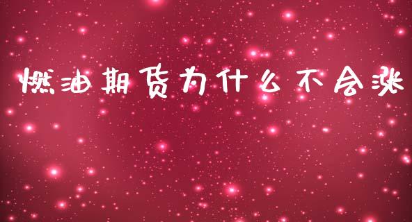 燃油期货为什么不会涨_https://wap.qdlswl.com_证券新闻_第1张