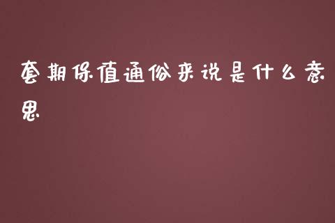 套期保值通俗来说是什么意思_https://wap.qdlswl.com_全球经济_第1张