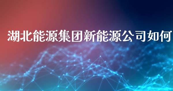 湖北能源集团新能源公司如何_https://wap.qdlswl.com_全球经济_第1张