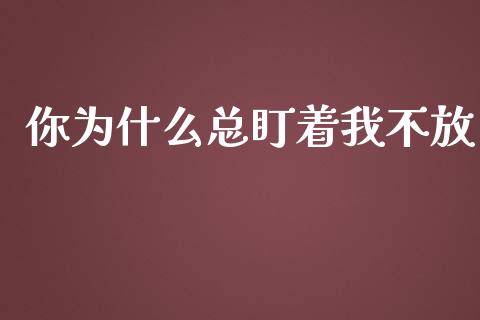 你为什么总盯着我不放_https://wap.qdlswl.com_全球经济_第1张