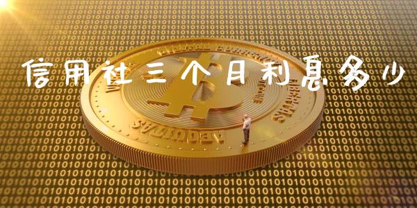 信用社三个月利息多少_https://wap.qdlswl.com_证券新闻_第1张