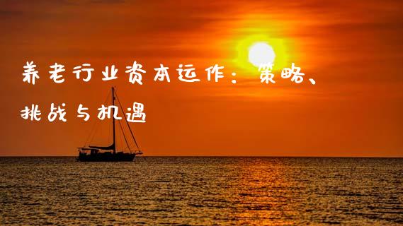 养老行业资本运作：策略、挑战与机遇_https://wap.qdlswl.com_证券新闻_第1张