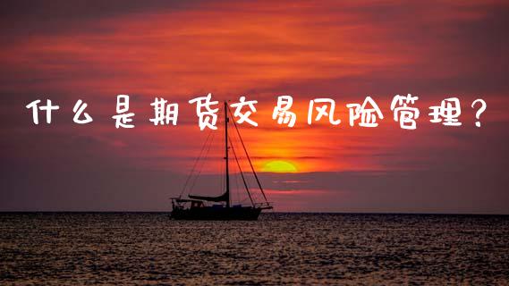 什么是期货交易风险管理？_https://wap.qdlswl.com_理财投资_第1张