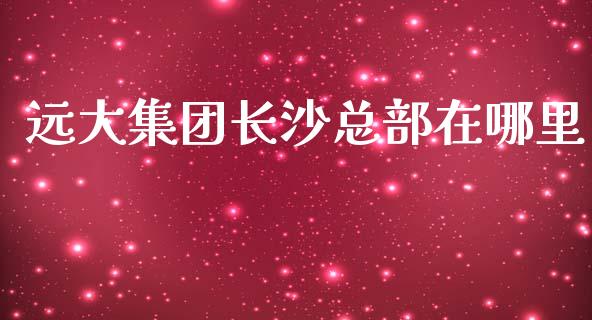 远大集团长沙总部在哪里_https://wap.qdlswl.com_全球经济_第1张