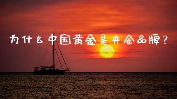为什么中国黄金是央企品牌？_https://wap.qdlswl.com_证券新闻_第1张