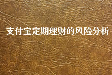 支付宝定期理财的风险分析_https://wap.qdlswl.com_理财投资_第1张
