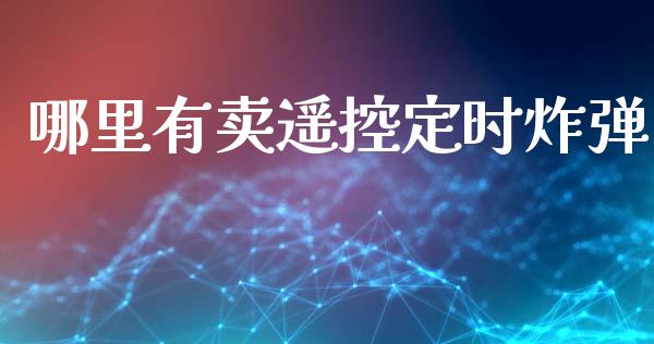 哪里有卖遥控定时炸弹_https://wap.qdlswl.com_财经资讯_第1张