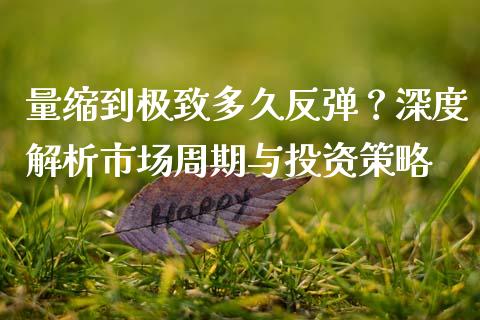 量缩到极致多久反弹？深度解析市场周期与投资策略_https://wap.qdlswl.com_理财投资_第1张