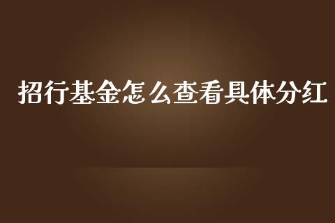 招行基金怎么查看具体分红_https://wap.qdlswl.com_财经资讯_第1张