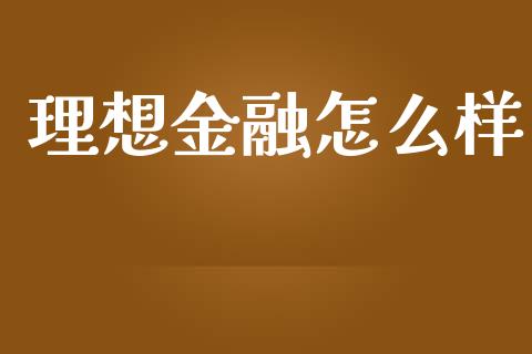 理想金融怎么样_https://wap.qdlswl.com_财经资讯_第1张