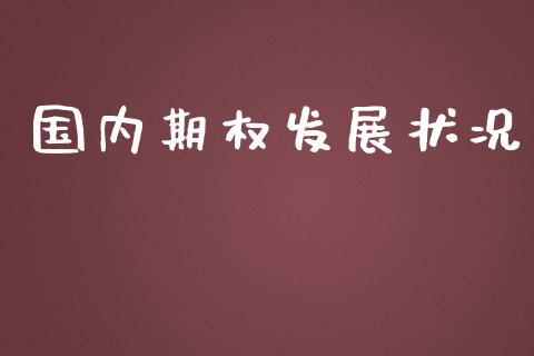 国内期权发展状况_https://wap.qdlswl.com_证券新闻_第1张