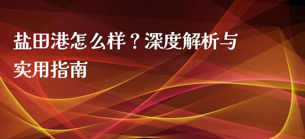 盐田港怎么样？深度解析与实用指南_https://wap.qdlswl.com_全球经济_第1张
