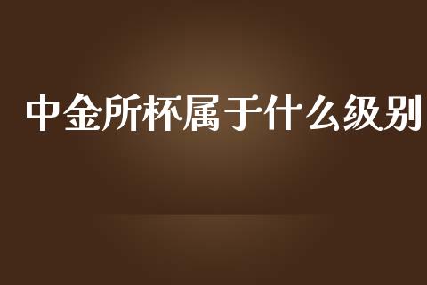 中金所杯属于什么级别_https://wap.qdlswl.com_证券新闻_第1张