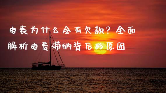 电表为什么会有欠款？全面解析电费滞纳背后的原因_https://wap.qdlswl.com_全球经济_第1张