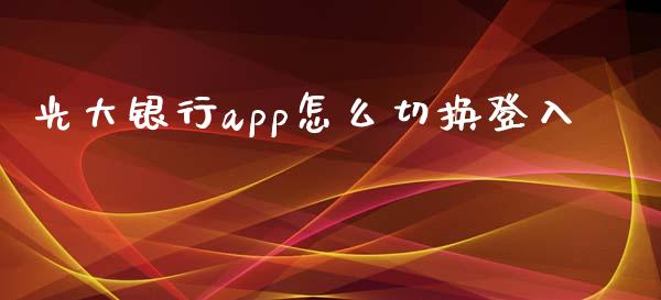 光大银行app怎么切换登入_https://wap.qdlswl.com_全球经济_第1张