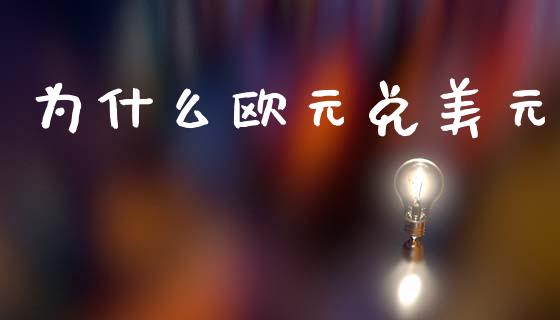 为什么欧元兑美元_https://wap.qdlswl.com_理财投资_第1张