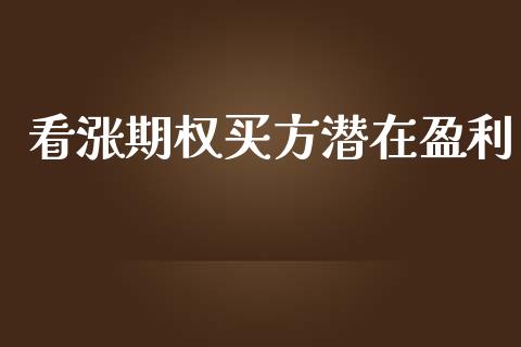 看涨期权买方潜在盈利_https://wap.qdlswl.com_理财投资_第1张