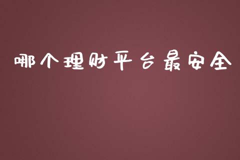 哪个理财平台最安全_https://wap.qdlswl.com_理财投资_第1张